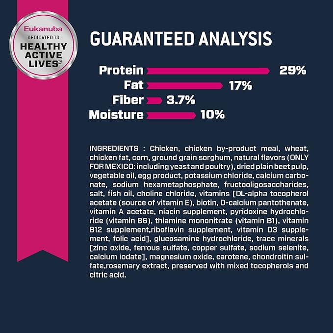 Eukanuba Senior Small Breed Dry Dog Food, 15 lb