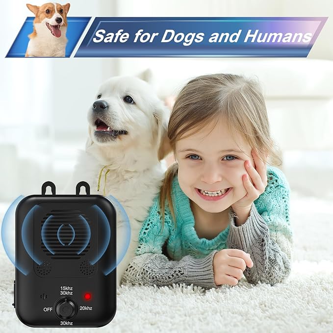 Anti Barking Devices, 2 Pack Auto Barking Control Devices with 3 Modes, Rechargeable Ultrasonic Dog Barking Deterrent Devices Bark Box, Effective Stop Barking Dog Devices for Indoor & Outdoor UseL8