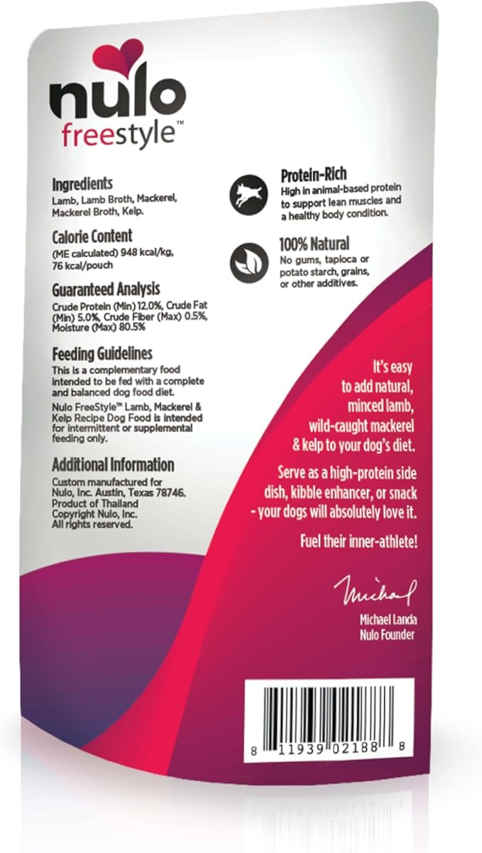 Nulo Freestyle Puppy & Dog Wet Dog Food Topper, Premium All Natural Grain-Free, Real Meat Dog Food Topper with High Animal-Based Protein and Only 5 or Less Ingredients with No Additives