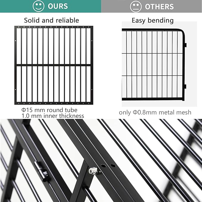 Dog Playpen - 32" Height Dog Pen, Heavy Duty Puppy Pen with Door, Safe & Sturdy, Easy Assemble for Indoor/Outdoor Pet Playpen