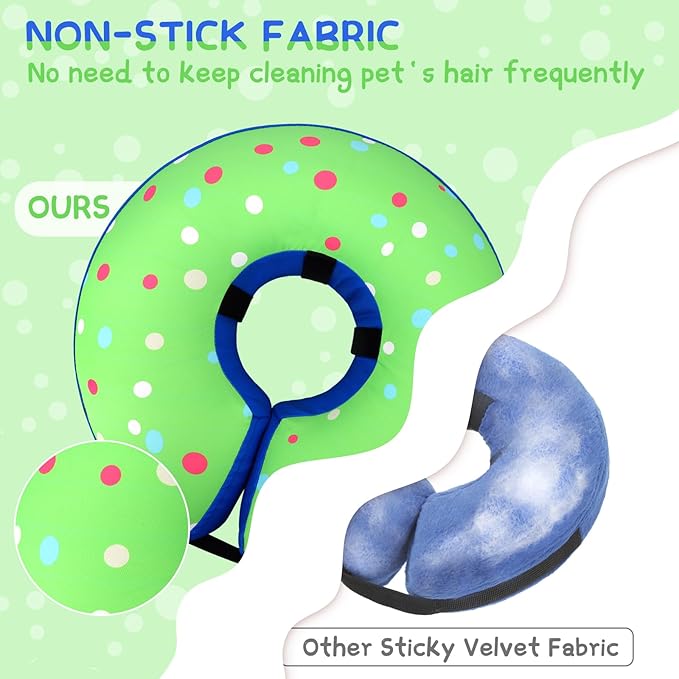 Supet Inflatable Dog Cone Collar Alternative After Surgery, Dog Neck Donut Collar Recovery E Collar for Neuter, Soft Pet Cone for Small Medium Large Dogs