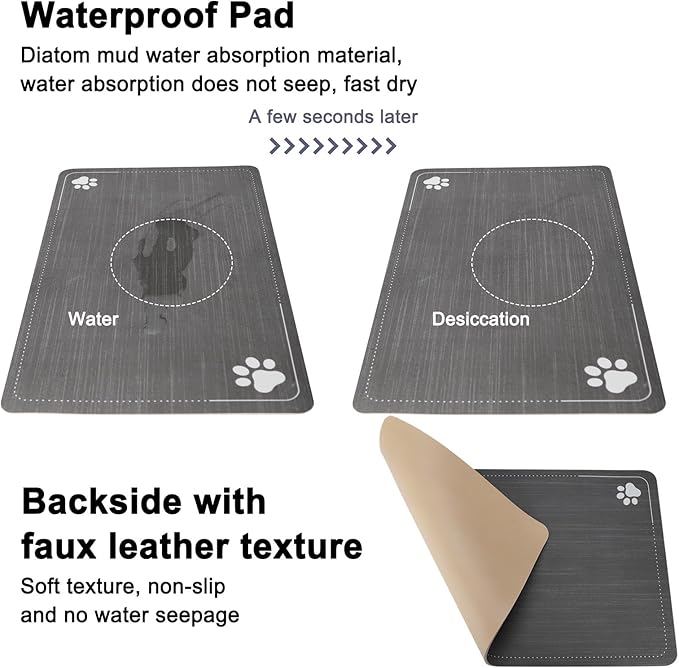 RIZZARI Automatic Pet Water Dispenser: 5L White Cats and Dogs Gravity Feeder - Stainless Steel Bowl - Outdoor Hiking Use.