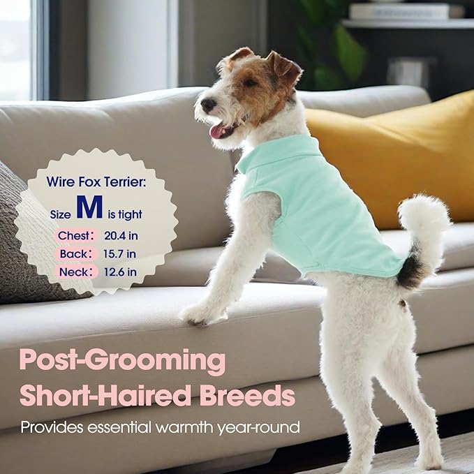 FUAMEY Dog Fleece Vest for Large Dogs,Warm Stretchy Dog Sweatshirts Pullover with Leash Hole Dogs Sweater Soft Pet Turtleneck Cozy Pet Vest Lightweight Sleeveless Blue XXL