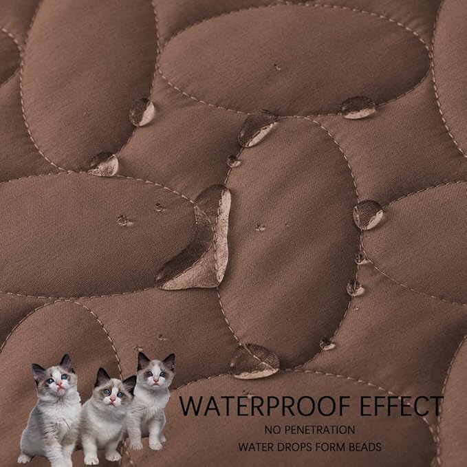 Ameritex Waterproof Pet Bed Cover Anti-Slip Dog Bed Blanket for Sofa and Furniture Waterproof New Pattern Design (Chocolate, 30x80 Inch (Pack of 1))