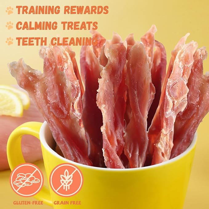 Duck Jerky Dog Treats, Natural Healthy Duck Twisted Strips with 1% Taurine, High Protain Low Fat Dog Training Rewards Treats for Small Medium Large Breeds, 10.6oz