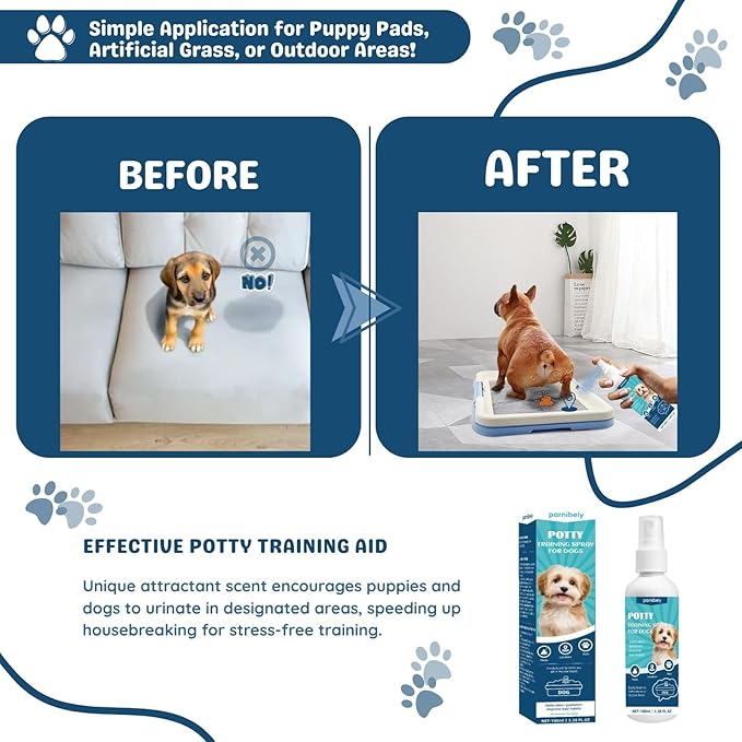 Potty Training Spray for Dogs,Pet Potty Training Spray, Dog Attractant, Indoor Potty and Puppy Pads Trainer, Potty Training and Housebreaking, Puppy Essentials, Safe Dog Pee Spray,100ML