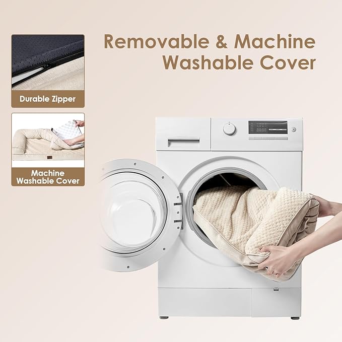 EHEYCIGA Memory Foam Dog Bed XLarge Sized Dogs, Extra Large Dog Bed Orthopedic with Washable Removable Cover, Waterproof XL Pet Bed Couch, 44x33x6 Inches, Beige