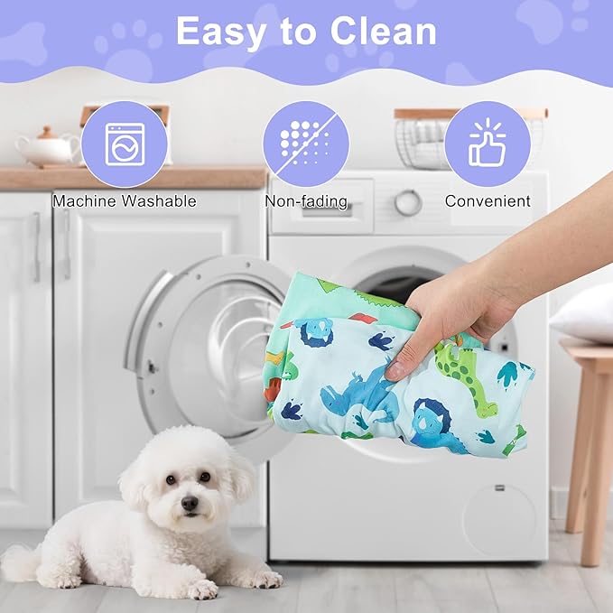 Bienbee Dog Pajamas, 4 Pack Cute Soft Dog Puppy Clothes Dogs Pjs Onesies Jammies Outfit Adjustable Breathable & Stretchy Clothes for Small Medium Large Dogs Girl Boy Puppy-3XL