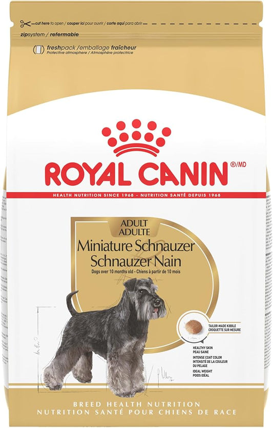 Royal Canin Miniature Schnauzer Adult Breed Specific Dry Dog Food, 10 lb Bag