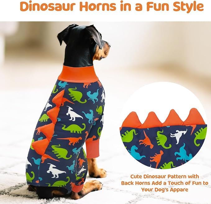 Dog Pajamas Large Size, Big Dog Onesie Clothes, Anti Shedding and Licking, Post Surgery Recovery Pet Pjs, Cotton Soft Material Stretchable Pet Pajamas U-COSP05XL