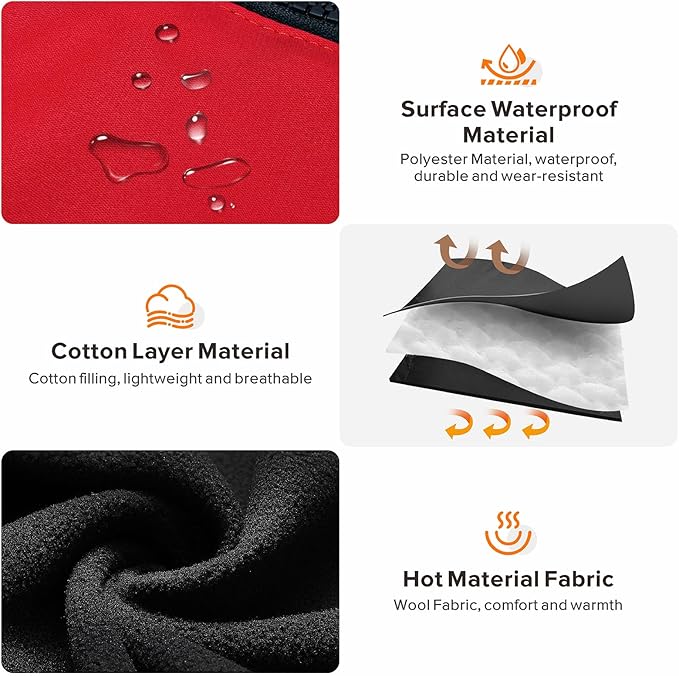 Dog Winter Coat with Harness Built-in | Waterproof Dog Jacket with Zipper & Fleece Lining | Reflective Cold Weather Coat for Small Medium Large Dogs