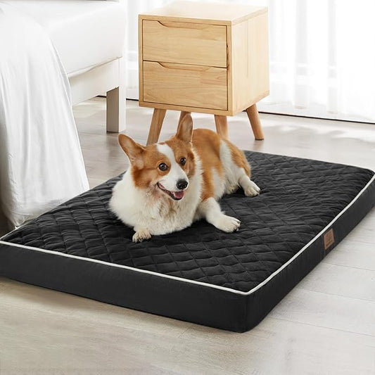 WNPETHOME Orthopedic Dog Bed for Crate, Waterproof Extra Large Dogs Bed with Removable Washable Cover, Multi-Needle Quilting Dogs Crate Beds
