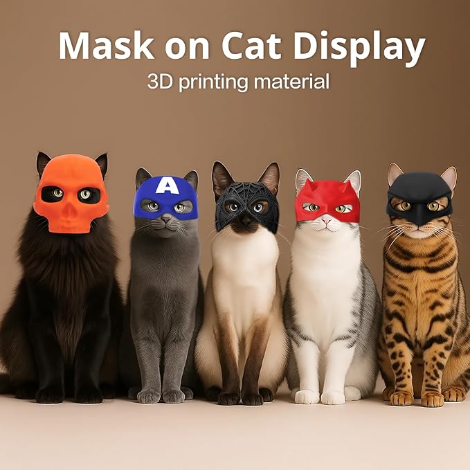 Cat Bat Mask Halloween Costumes Accessories for Cats, Cat Bat Cosplay Apparel (Medium, Orange Skull)