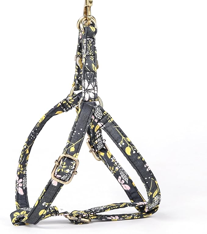 Angie and Allie Organic Cotton Personalized Step in Dog Harness,Custom Dog Halter Vests,Adjustable No Pull Canine Halter Harness for Small Medium Large Dogs