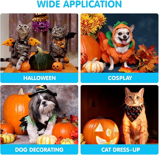 POPETPOP Pet Dog Cat Halloween Costume Angel Wings Shape Clothing - Creative Pet Cat Makeover Clothes for Halloween Festival Party Special Events - Pet Clothes Supplies - Size L (White)