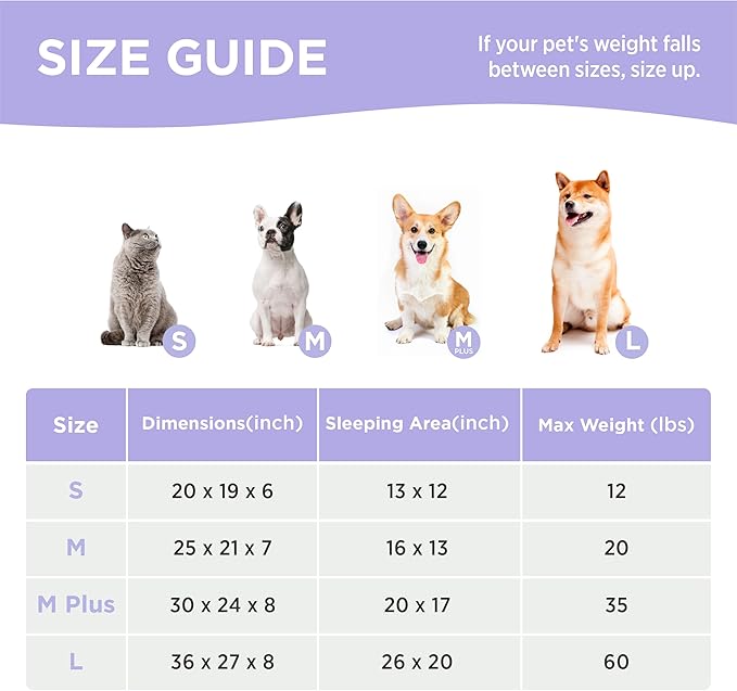 Lesure Fluffy Dog Beds for Puppy&Kitten- Orthopedic Rectangle Calming Pet Sofa,Fluffy Plush Bubble Bolster Cat Bed with Removable Washable Cover and Nonskid Bottom,20x19x6inches,Blue