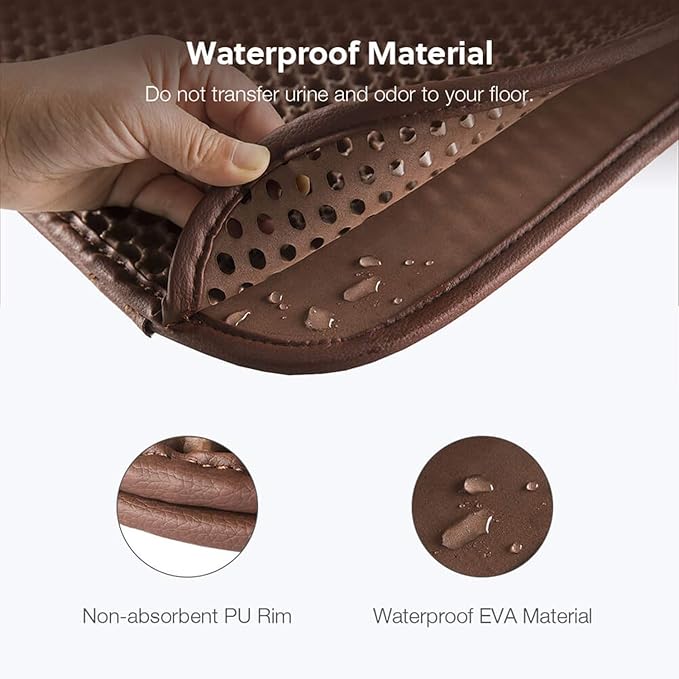 WePet Cat Litter Mat, Kitty Litter Trapping Mat, Honeycomb Double Layer Mats, No Phthalate, Urine Waterproof, Easy Clean, Scatter Control, Catcher Litter Tray Box Rug Carpet