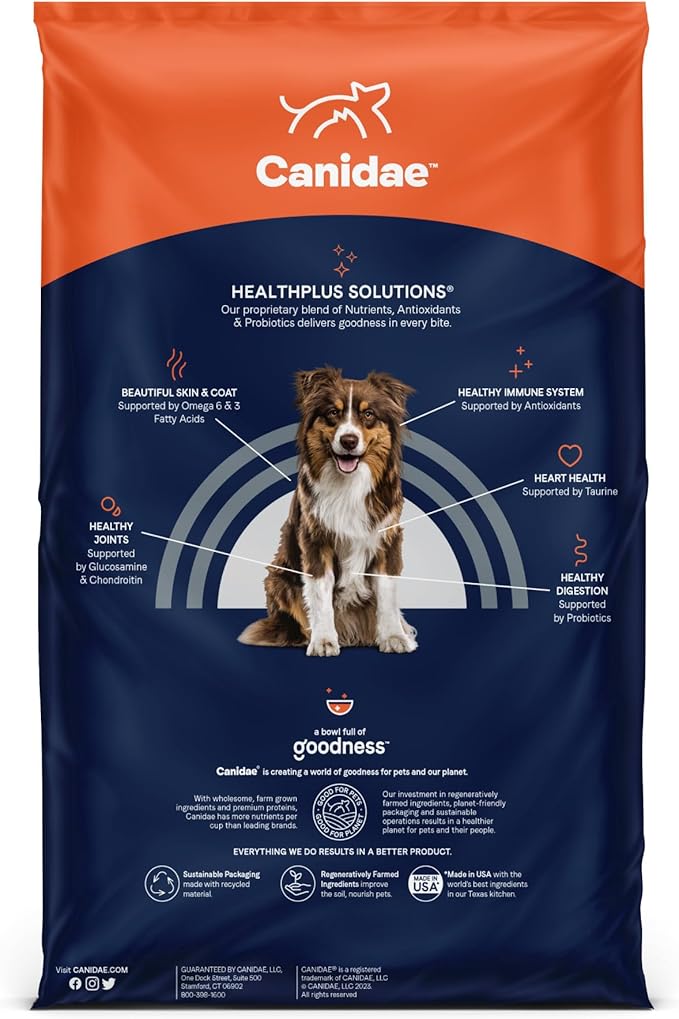 Canidae Pure Limited Ingredient Premium Adult Dry Dog Food, Real Lamb & Sweet Potato Recipe, 12 lbs, Grain Free