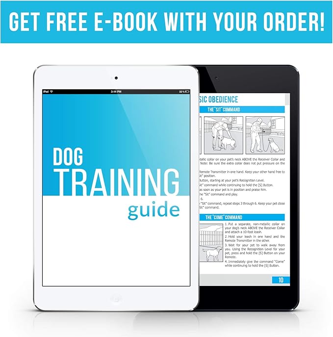 PetSpy M919 Dog Training Shock Collar, 1000 Yards, Medium to Large Dogs, with Vibration, Electric Shock and Beep, Waterproof, Remote Trainer (Two Dogs)