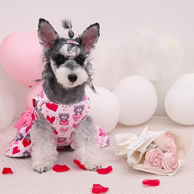 CuteBone Velvet Dog Dresses for Small Dogs, Stylish & Soft Fabric, Comfortable Fit for Everyday Wear, Perfect for Special Occasions NCVA03XS