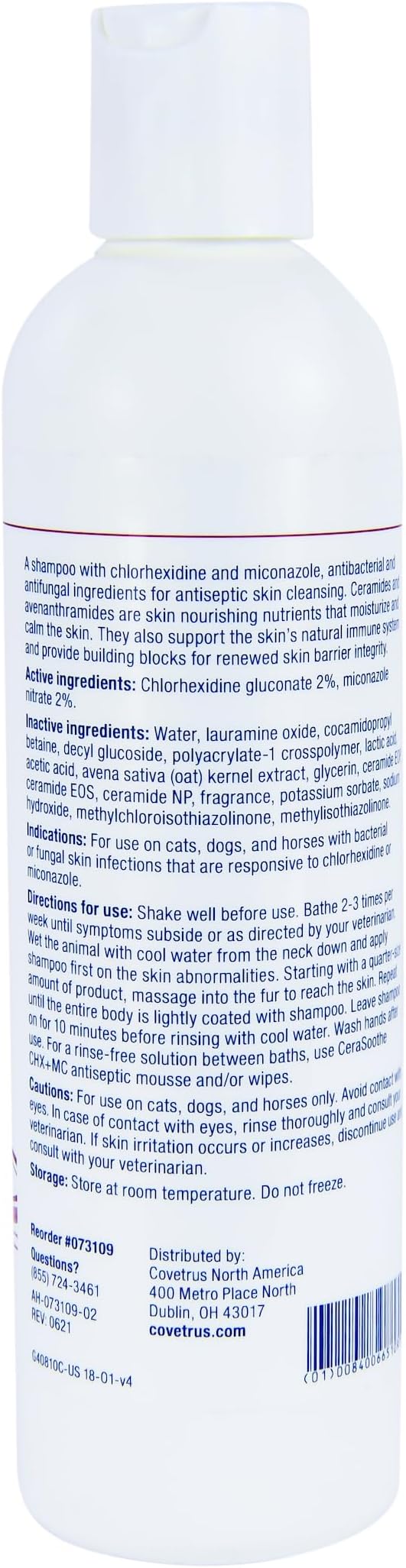 CeraSoothe® CHX+MC Antiseptic Shampoo 8oz