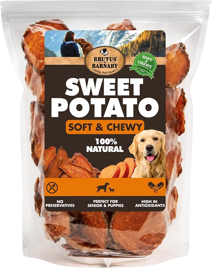 Sweet Potato Slices For Dogs - Soft & Chewy - Single Ingredient Dog Treats, Healthy 100% Natural Sweet Potato Dog Treats With No Added Preservatives - Softer & Great For Puppies Or Senior Dogs (5lb)