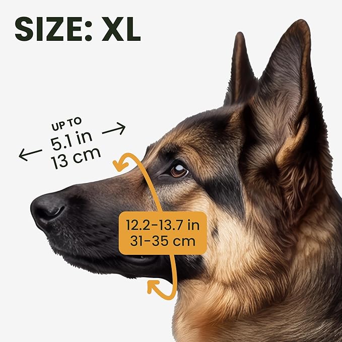 BRONZEDOG Wire Dog Muzzle German Shepherd for Medium Large Dogs Adjustable Durable Metal Basket for Biting Chewing Barking (XL)