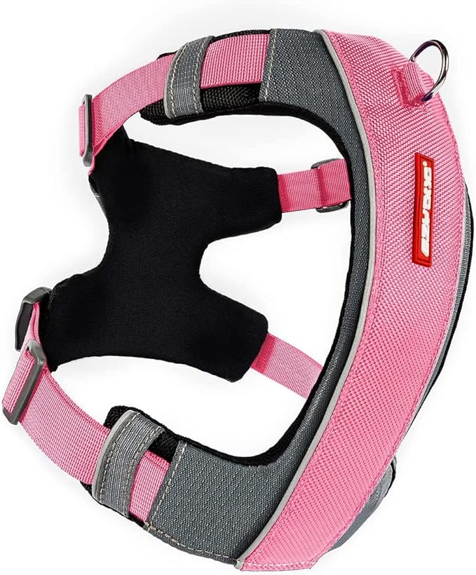 EzyDog X-Link Dog Harness – Reflective and Padded No Pull Dog Harness for Training and Everyday Walks with 2 Leash Attachment Points (Small, Pink)