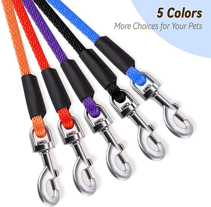 lynxking Check Cord Dog Leash Long Lead Training Tracking Line Comfortable Handle Heavy Duty Puppy Rope 10ft 15ft 30ft 50ft for Small Medium Large Dog Blue