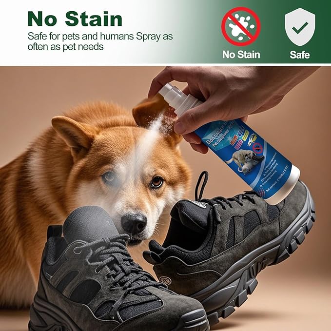 No Chew Spray for Dogs, 2025 Upgrade Spray for Dogs to Stop Chewing, Stop Dog Chewing Spray - Non-Toxic Bitter Deterrent Kit for Chewers, Anti Bite Training Aid (2x100ml) - Blue