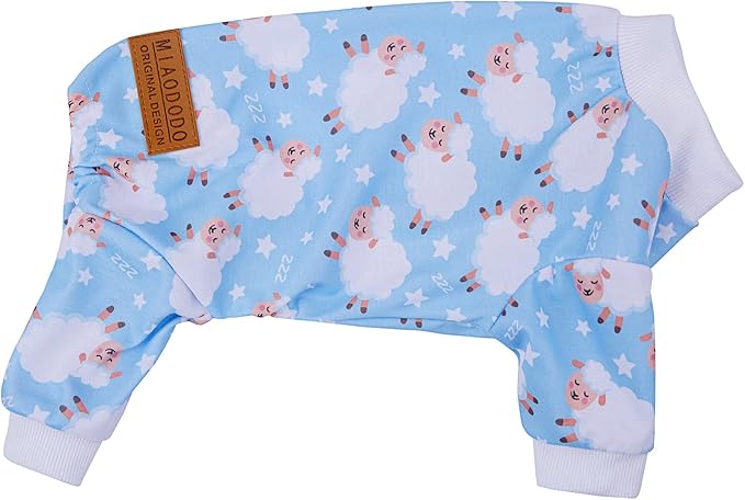 Blue Puppy Christmas Dog Clothes Pajamas for Small Medium Dogs Girl Boy,Funny Pet Cat Dog Shirts Costume Sweaters Pjs Onesie Shirt,Doggie Onesies Cat Pet Outfit Frenchie Clothes