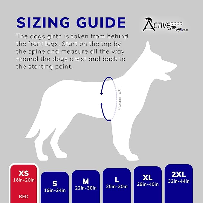 ActiveDogs Full Service Dog Kit - XS Red - Service Vest Harness with Handle, ID Holder, ADA Cards, Medical Alert Keychain, Leash & Patches