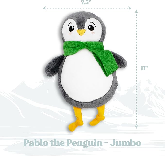 Dog Toys | Holiday Plush Toy Penguin Stuffed Animal for Dogs | Medium Eco Friendly Toy - Easy to Clean and Made from Non Toxic Materials