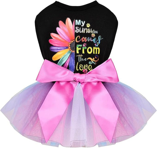 Dog Dress for Spring Summer,Dog Small Dogs Girl Skirt Female Puppy Dresses Pet,Yorkie Chihuahua Tulle Clothes Birthday Party Lace Costume Tutu Apparel