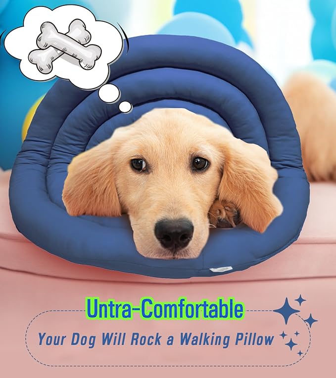 Soft Dog Cones, Recovery Dog Donut Collar After Surgery- Cone of Shame Alternative, Pet Elizabethan E-Collar Anti-Bite Lick Wound Healing Adjustable for Small Large Medium Dogs