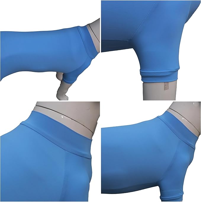 LoveLongLong Dog Jumpsuit with UV Protection and Quick-Dry Fabric for Spring Summer Pet Pajamas Sea Blue 3XL