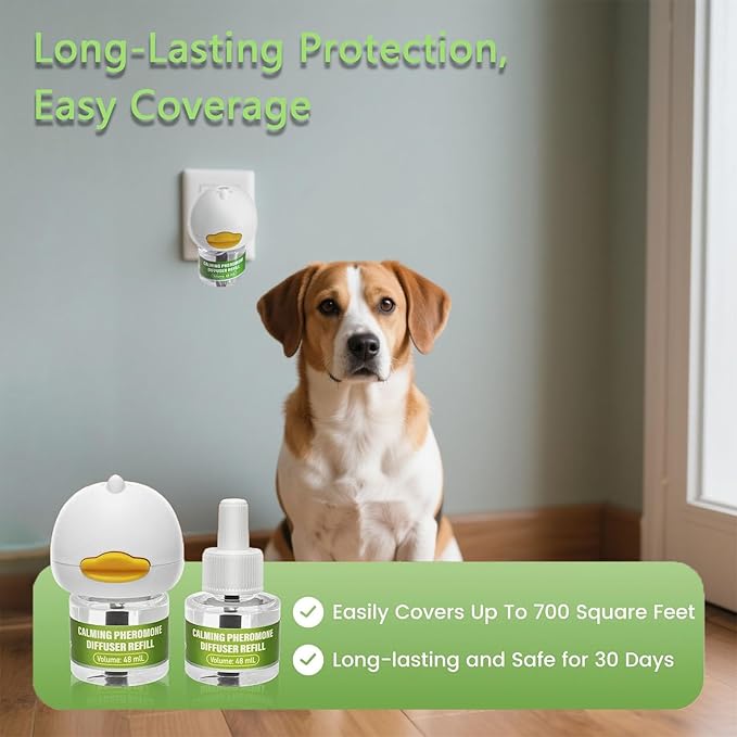 8 Pack Dog Calming Diffuser Pro Kit - Pheromone Diffuser for Dogs to Reduce Anxiety, Barking, Aggression & Indoor Stress (2 Diffusers + 6 Refills