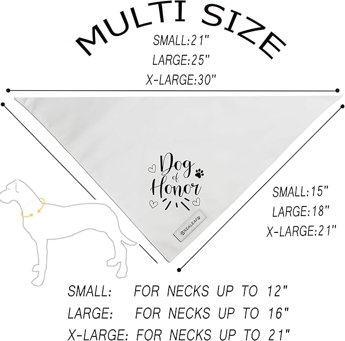 Realeaf My Humans are Getting Married Dog of Honor Dog Bandana,Wedding Outfit for Boy and Girl, Premium Durable Fabric, Engagement Announcement for Large and XLarge Dogs (Large)