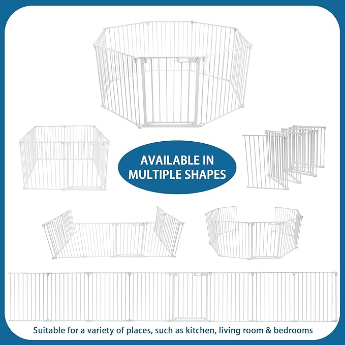 BalanceFrom Easy Walk-Thru Safety Gate for Doorways and Stairways with Auto-Close/Hold-Open Features, 29-Inch Tall, 205-Inch Wide, White