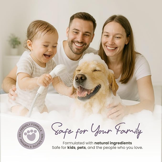 GreenPawrent- Lavender Essential Oil & English Pear Pet Shampoo for Dogs - Sensitive Dog Skin Care for All Breeds. Odor Control & Deep Cleansing - No Paraben No Sulfate - 8.5fl oz -2 Pack (2 Packs)