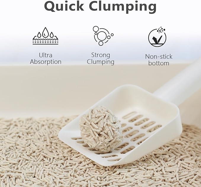 Tofu Cat Litter - Strong Clumping, Ultra Absorbent, Odor Control, Flushable, Low Tracking, Low Dust Tofu Litter Pellets 2 Packs/12LB (Original Flavor)