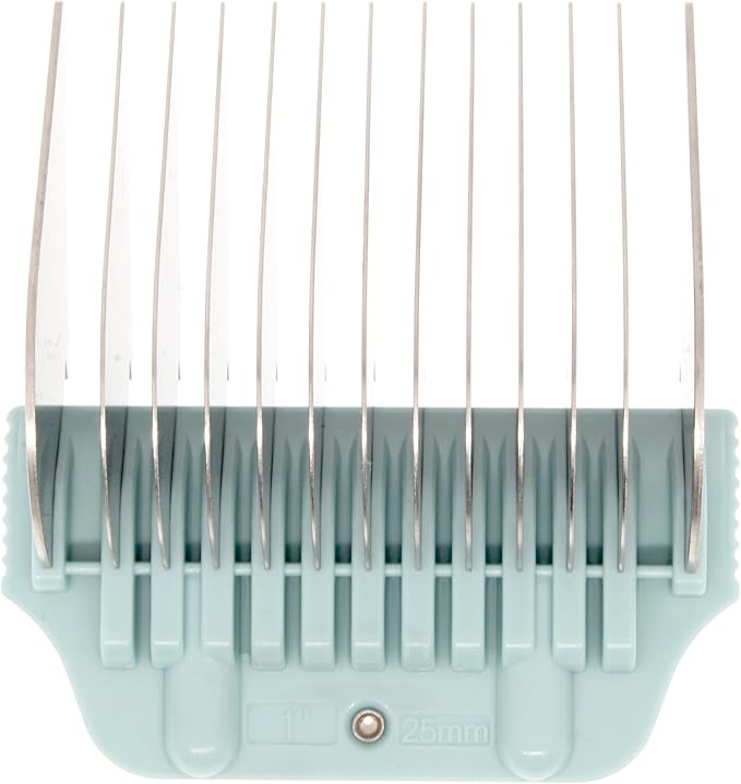 25MM 1" Cut Wide Clipper Guard Attachment Fits for A5 type Blade | Stainless Steel Blade for Professional Groomers and Stylist | Snap-On/Off Design