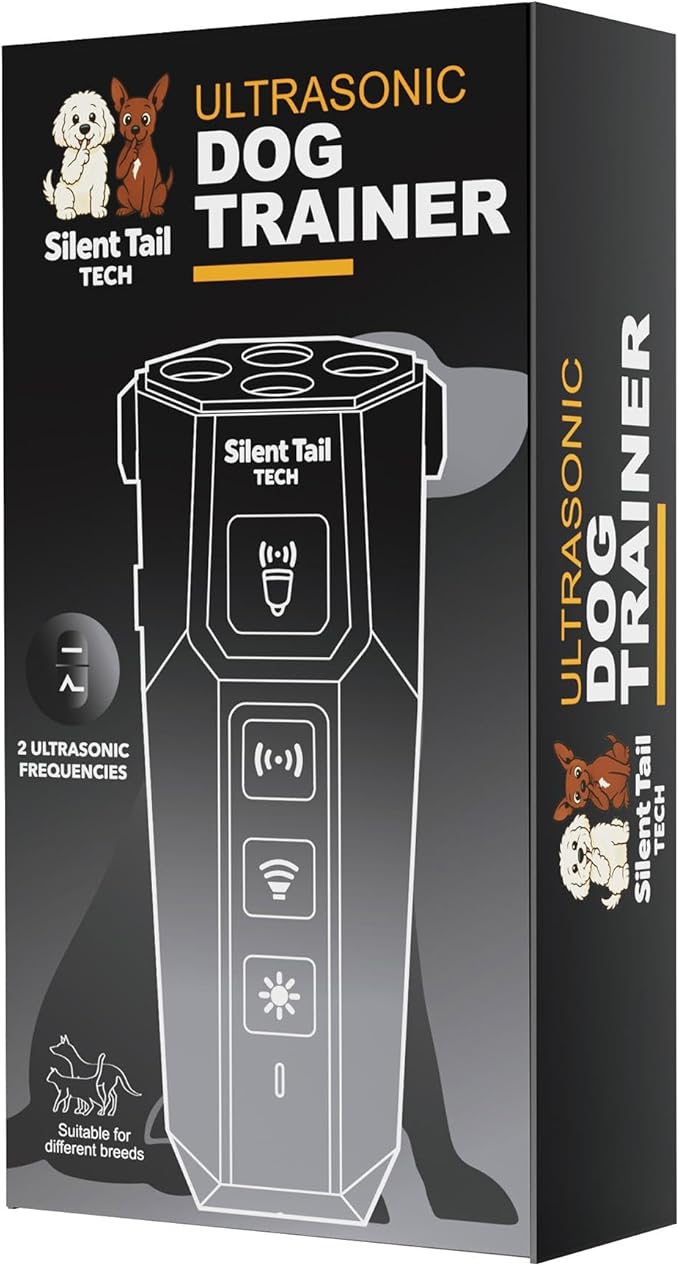 Dog Bark Deterrent Device – Anti Barking Device for Dogs with Triple Ultrasonic Emitters, 4 Modes, LED Light – Immediate Results – Safe & Humane – Indoor/Outdoor