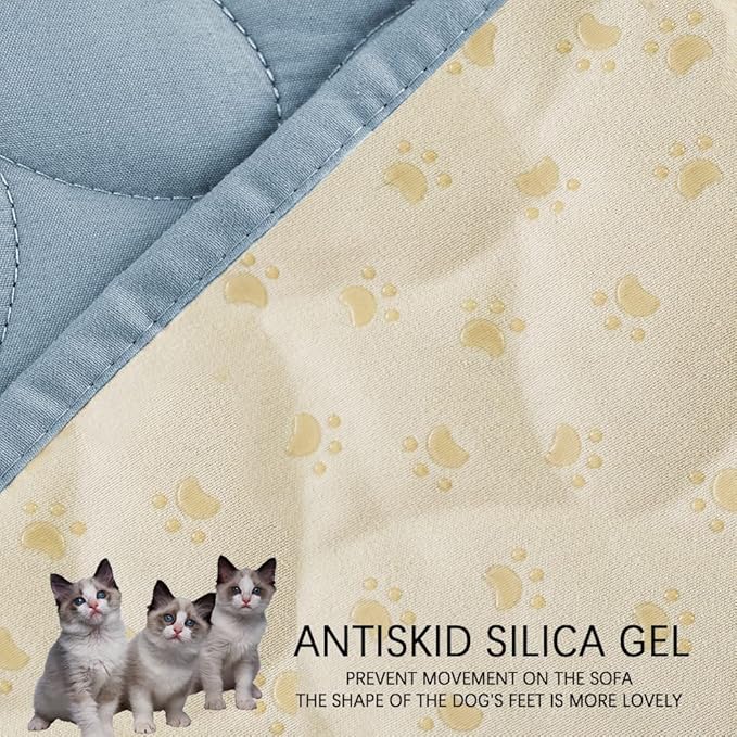 Ameritex Pet Bed Cover Dog Bed Blanket for Sofa and Furniture Waterproof New Pattern Design (52x82 Inch, Light Blue)
