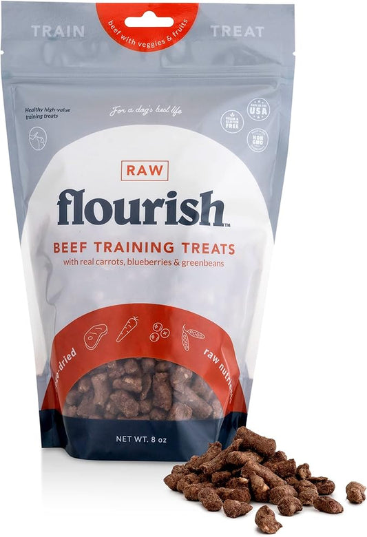 Flourish Pets Freeze Dried Raw Pet Treats for Dogs (Beef Training Treat, Regular)