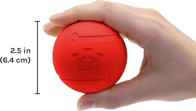 Chew King Flavored Rubber Ball Collection, 2.5 Inch Beef Flavor Rubber Balls 3-Pk