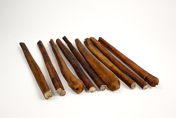 Big Lu - Bully Sticks (12” Jumbo, 10 Count) Weight-Packaged, 100% Beef Chews, Grass-Fed, Fully Digestible Treats for Keeping Puppies, Small, and Medium Dogs Busy