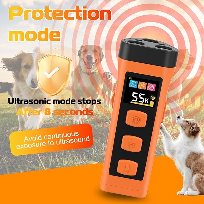Dog Bark Deterrent Device, 2025 Anti Barking Device for Dogs 65FT Far Ultrasound Dog Bark Deterrent, Humane Alternative to Training Collars, Works Indoors & Outdoors - Stubborn Barking Solution