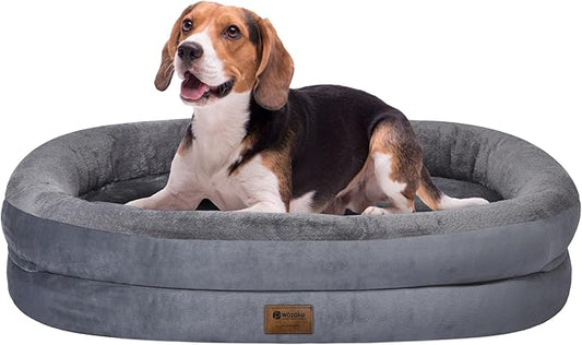 Orthopedic Waterproof Large Dog Bed: Washable Dog Bed with Bolsters - Removable Orthopedic Cover for Medium L XL Large Sized Pet - Non-Slip