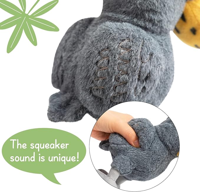 Hollypet Squeaky Plush Stuffed Durable Dog Toys, Cute Puppy Chew Toys for Small, Medium and Large Breed Dogs, Shoebill